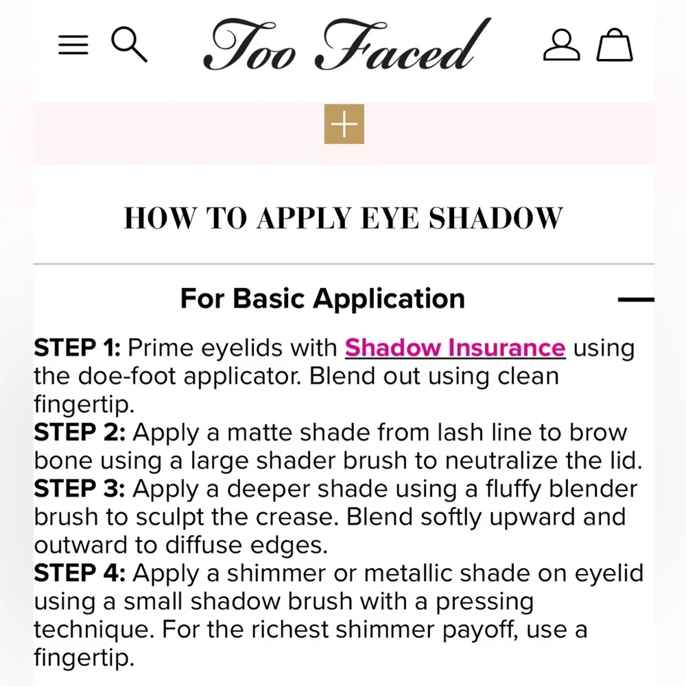 Too Faced nwt too